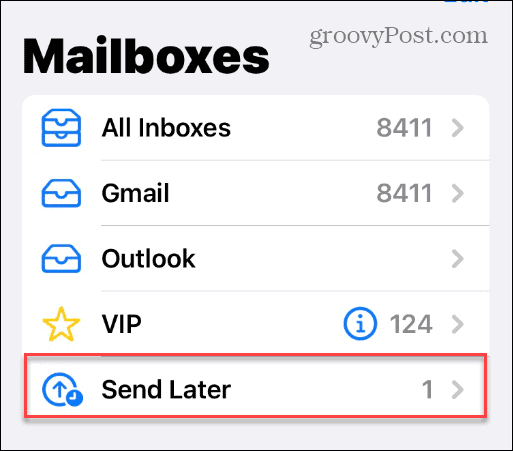 Schemalägg e-postmeddelanden på iPhone