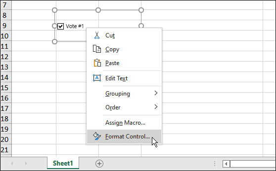 Infoga en kryssruta i Microsoft Excel