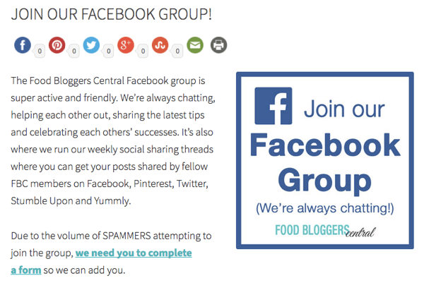 Bjud in webbplatsbesökare att gå med i din Facebook-grupp.