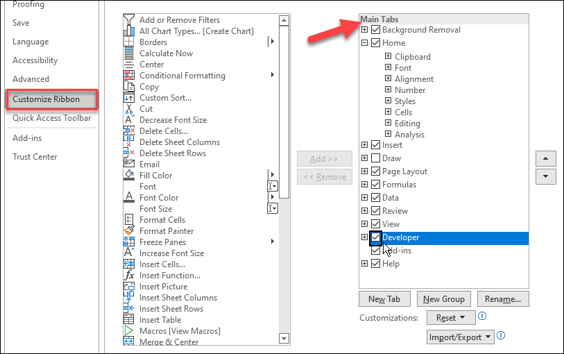 Infoga en kryssruta i Microsoft Excel