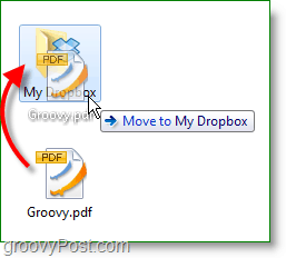 Dropbox-skärmdump - dra och släpp filer för att säkerhetskopiera dem online