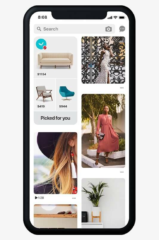 Pinterest introducerade mer dedikerade och personliga shoppingrekommendationer i Home Feed med bläddrbara kataloger och personliga nav med inköpbara idéer.