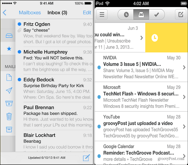 Maila iOS 7 och Mailbox-appen