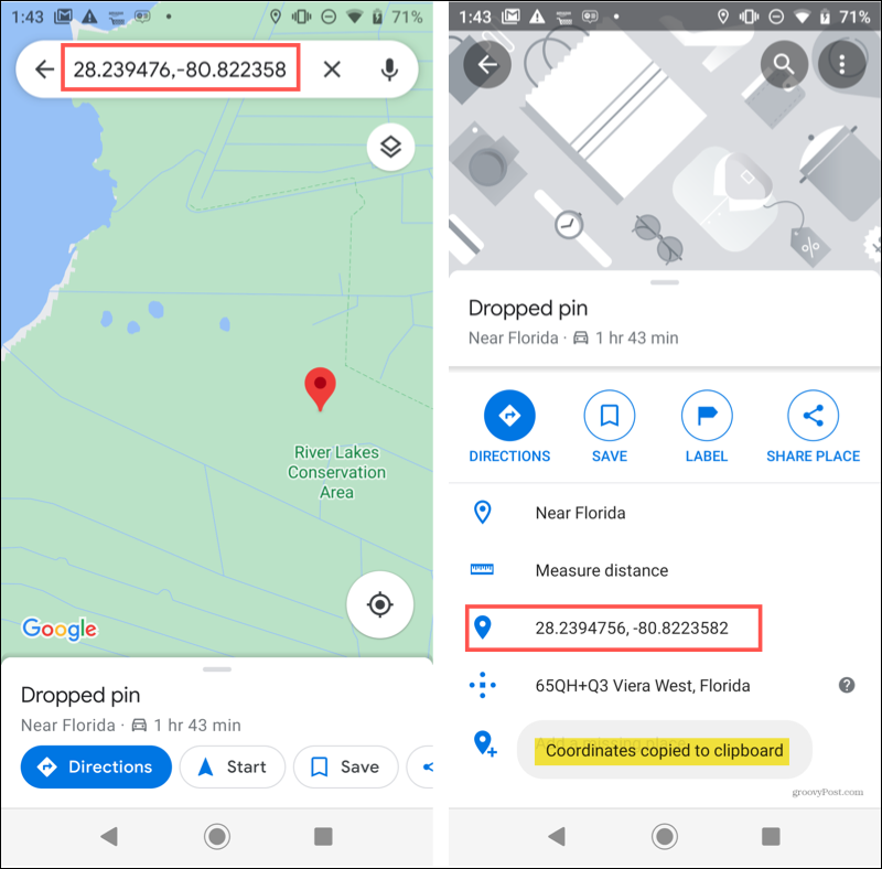 Android tappade stift i Google Maps