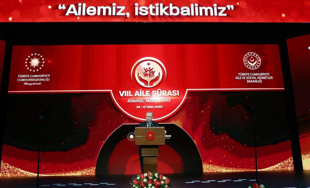 Recep Tayyip Erdoğan talade om familjen under Turkiets århundrade: Familjen är en helig struktur, vi kan inte skada den
