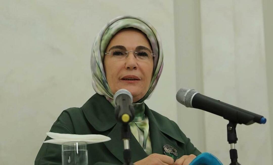 First Lady Erdoğan delade 