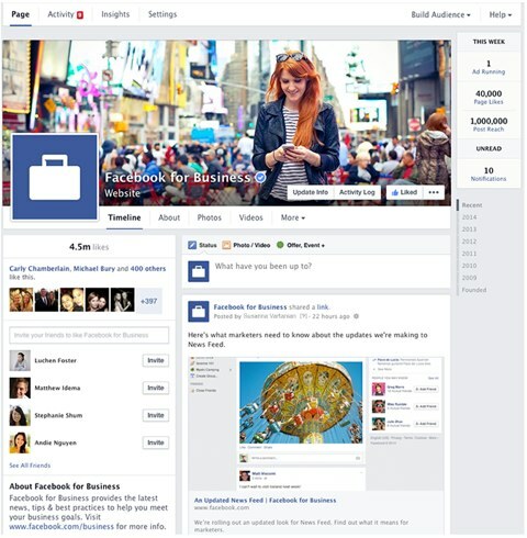 strömlinjeformad facebook för företag