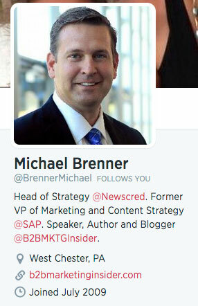 twitter profil bio av michael brenner