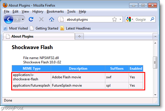 Skärmdump: Shockwave Flash Install