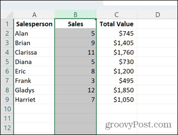 excel flyttad kolumn