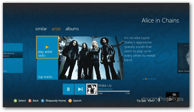 Xbox Live Gets Rhapsody Music App för 360 konsol