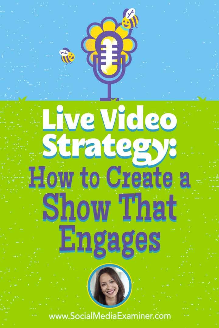 Live-videostrategi: Hur man skapar en show som engagerar sig: Social Media Examiner