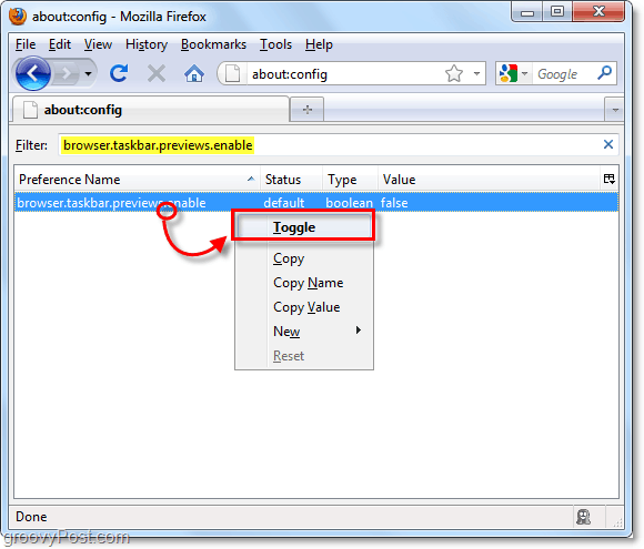 ändra browser.taskbar.previews.enable preferens