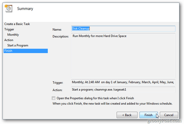 Gör Windows Run Disk Cleanup automatiskt med Task Scheduler