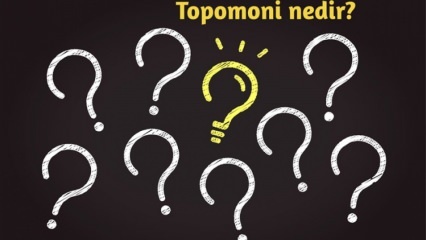 Vad är topomoni, vad undersöker det? Vilka är fördelarna med topomonisk vetenskap? 