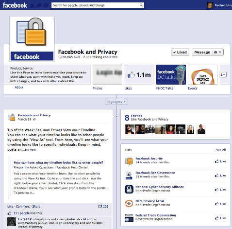 facebook och sekretesssida