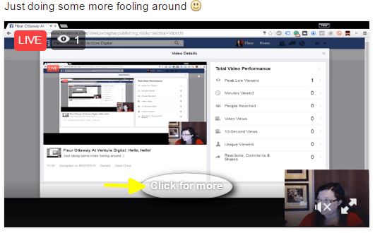 facebook live visa kommentarer på skrivbordet
