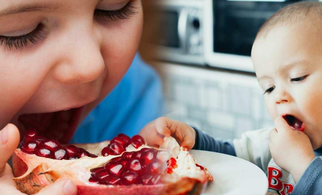 I vilken månad ges granatäpple till bebisar? Ger granatäpple gas i barnet? Vilka är fördelarna med granatäpple?