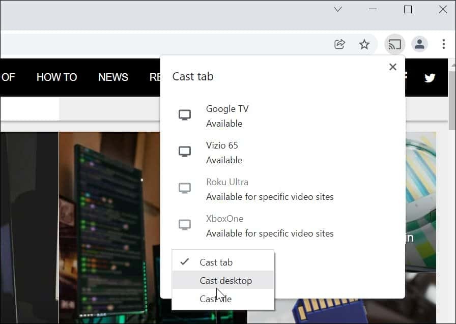 Casta Windows 11 till Chromecast