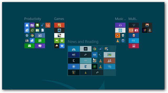Windows 8: Skapa kakelgrupper på startskärmen