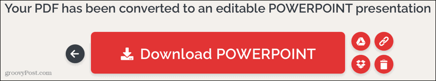 iLovePDF konverterade PDF till PowerPoint