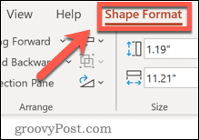 form formatmeny powerpoint