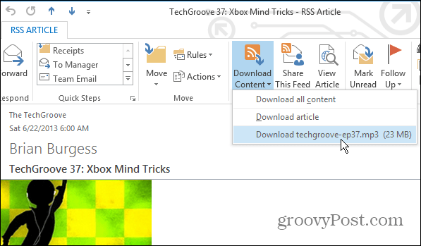 Prenumerera på podcasts i Microsoft Outlook