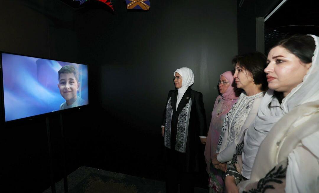 First Lady Erdoğan delade utställningen "Gaza: Resisting Humanity"!