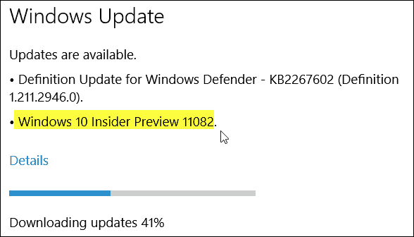 Windows 10 Insider Preview Build 11082 (Redstone) tillgängligt nu