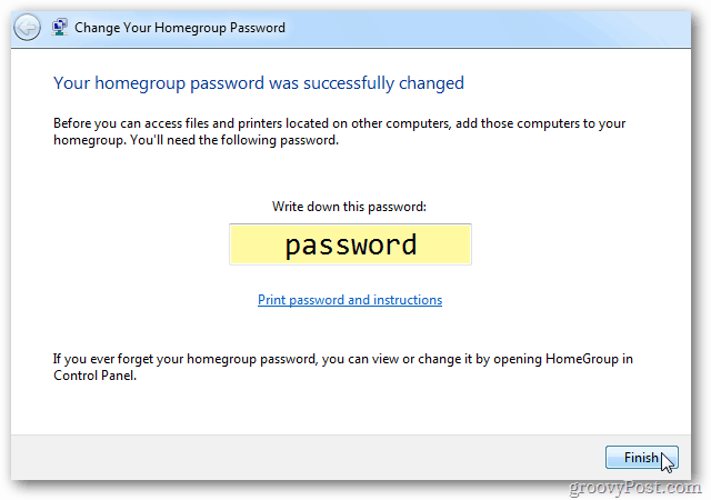 Lösenordet ändrat