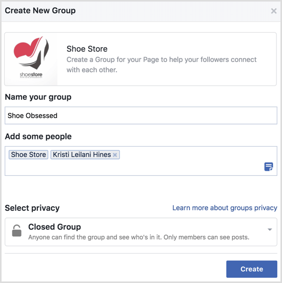 Facebook skapa grupp med sida