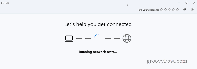 Nätverksfelsökare i aktion på Windows 11
