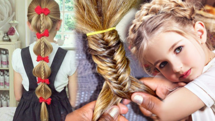 Vad är barnens frisyrer som kan göras hemma? Praktiska och enkla frisyrer i skolan
