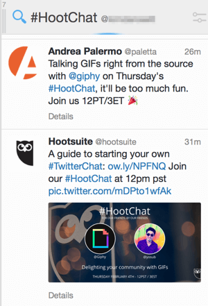 tweetdeck chatt hashtag stream