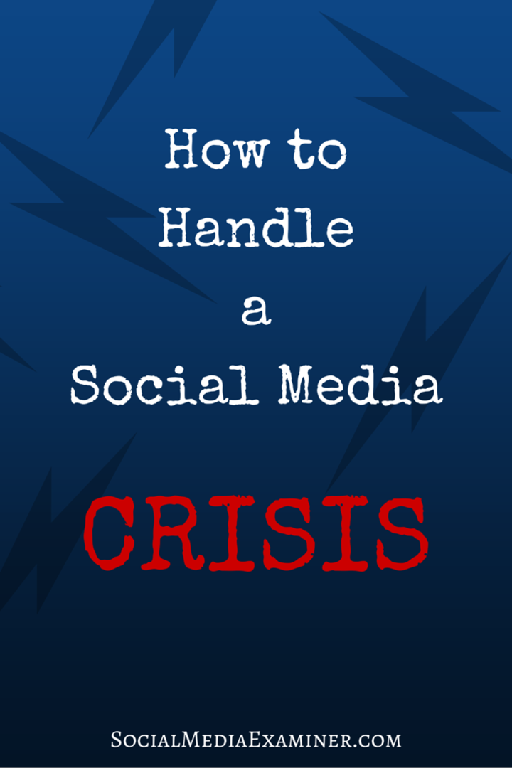hur man hanterar en social media kris