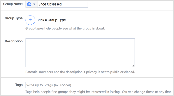 Inställningar för Facebook-gruppredigering