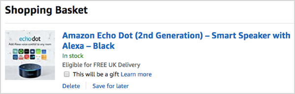 Amazons Echo Dot var en toppsäljare för julen 2017.