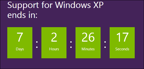 XP-support slutar snart