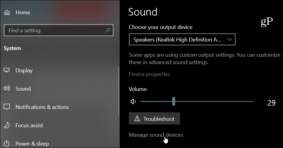 Ljudenheter Windows 10