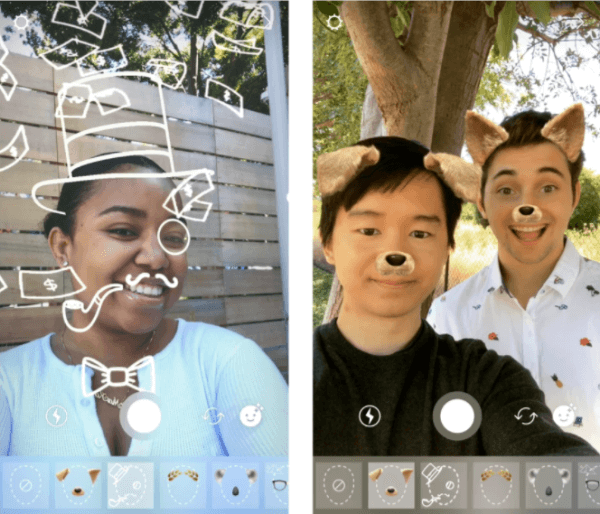Instagram-kameran rullade ut två nya ansiktsfilter som kan användas på alla Instagram-foto- och videoprodukter.