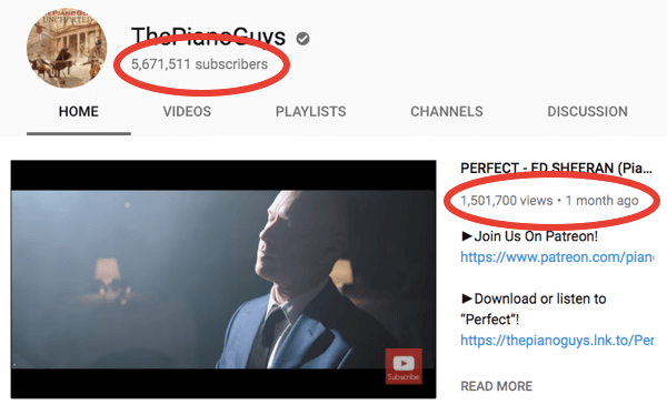 Derral hjälpte The Piano Guys att få över 1 miljon prenumeranter på YouTube.