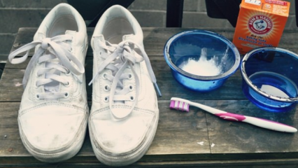 Hur man rengör vita sneakers?