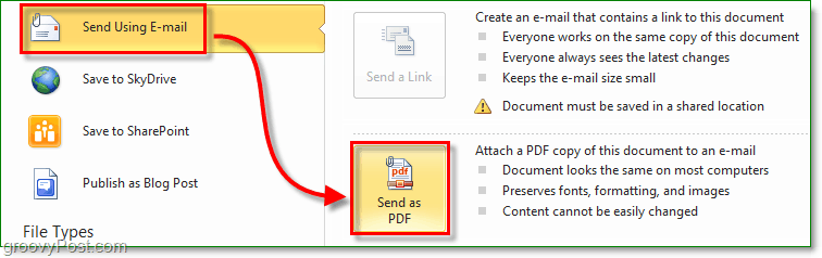Hur du skapar eller sparar Office 2010-dokument som PDF