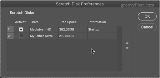 scratch disk val photoshop