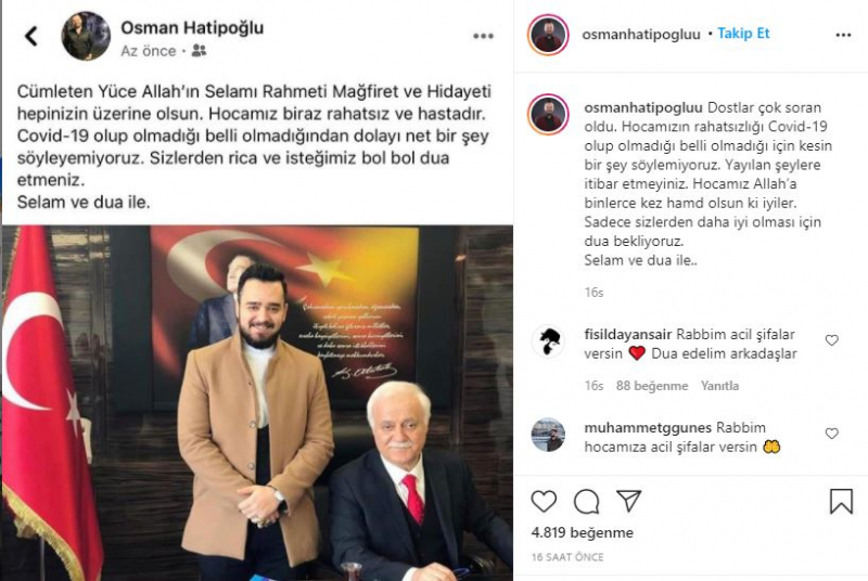 Är Nihat Hatipoğlu på intensivvård? Nihat Hatipoğls son, Osman Hatipoğlu, meddelade!