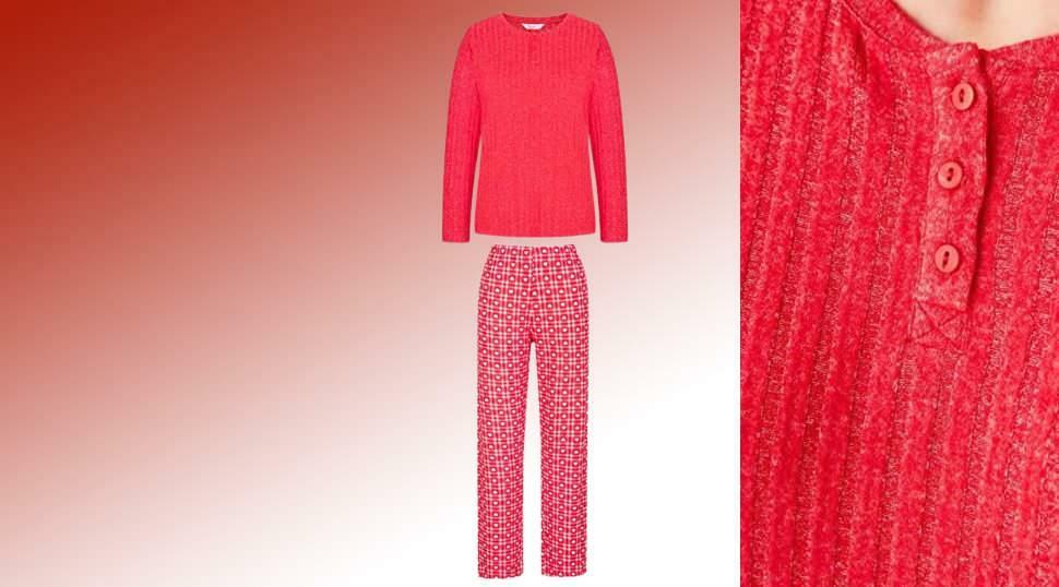 PENTI RED HEART GINGHAM PYJAMAS SET PN27HDBX22SK-ALM