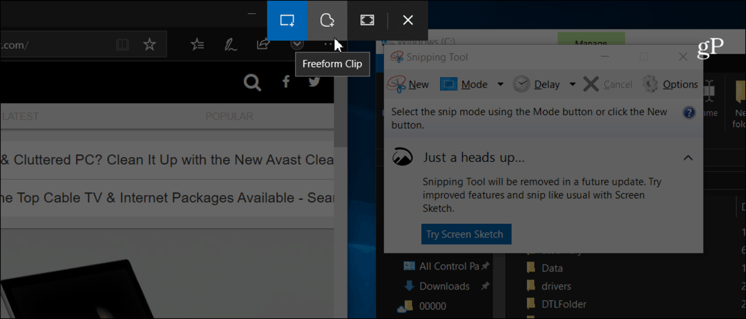 Ta tag i och kommentera skärmbilder med det nya Snip & Sketch-verktyget på Windows 10