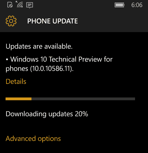 Windows 10 Mobile Preview Build 10586 tillgängligt nu