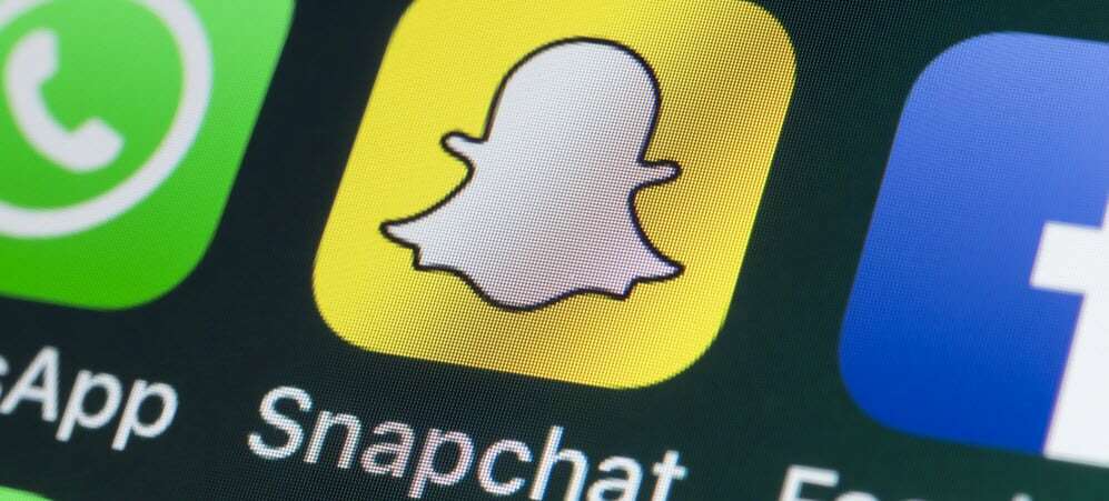 Snapchat-logotyp på mobil