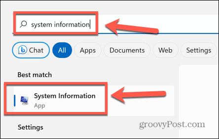 Windows 11 söksysteminformation